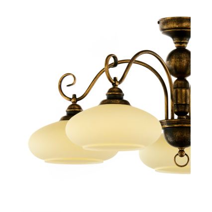 Brilagi - Lampadario a plafone MOLLERO 5xE27/15W/230V Ø 84 cm bronzo/patina