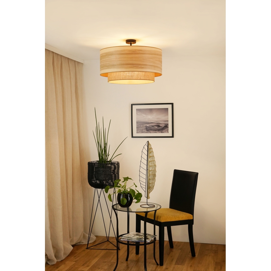 Brilagi - Lampadario a plafone MONTANA BOHO 1xE27/15W/230V diametro 60 cm marrone