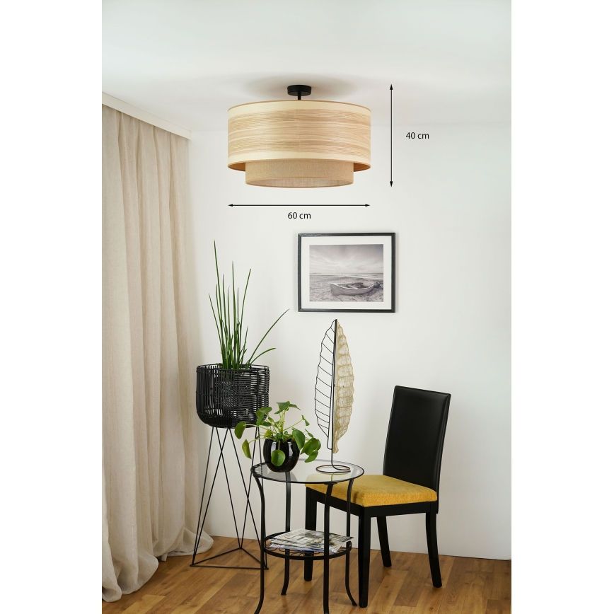 Brilagi - Lampadario a plafone MONTANA BOHO 1xE27/15W/230V diametro 60 cm marrone