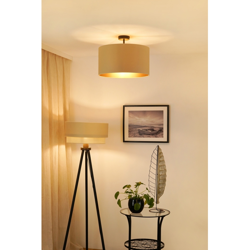 Brilagi - Lampadario a plafone OREGON ROLLER VEGE 1xE27/15W/230V diametro 45 cm beige