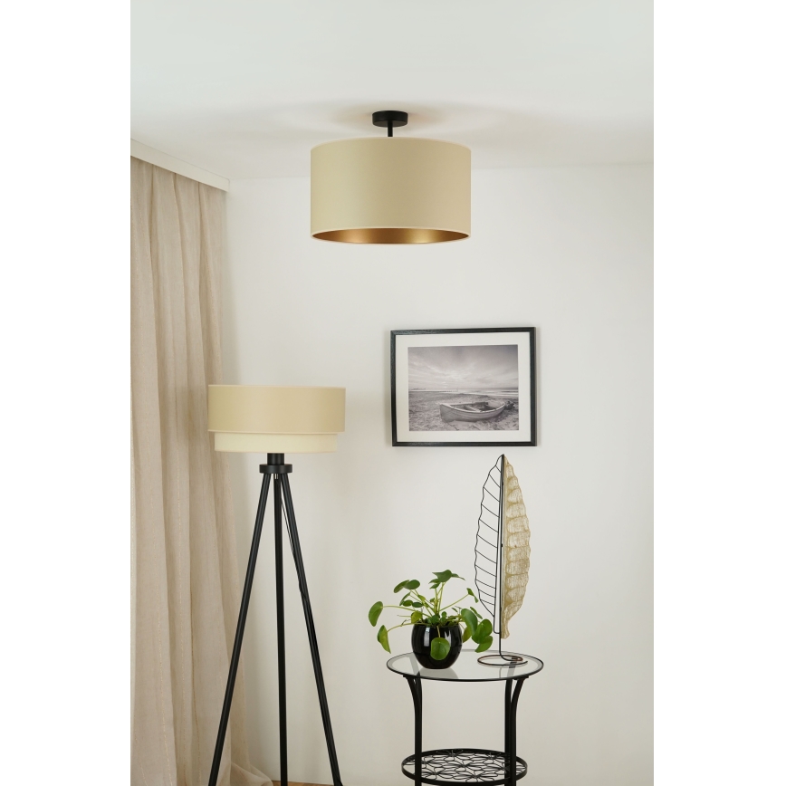 Brilagi - Lampadario a plafone OREGON ROLLER VEGE 1xE27/15W/230V diametro 45 cm beige