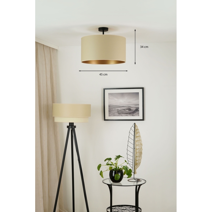 Brilagi - Lampadario a plafone OREGON ROLLER VEGE 1xE27/15W/230V diametro 45 cm beige
