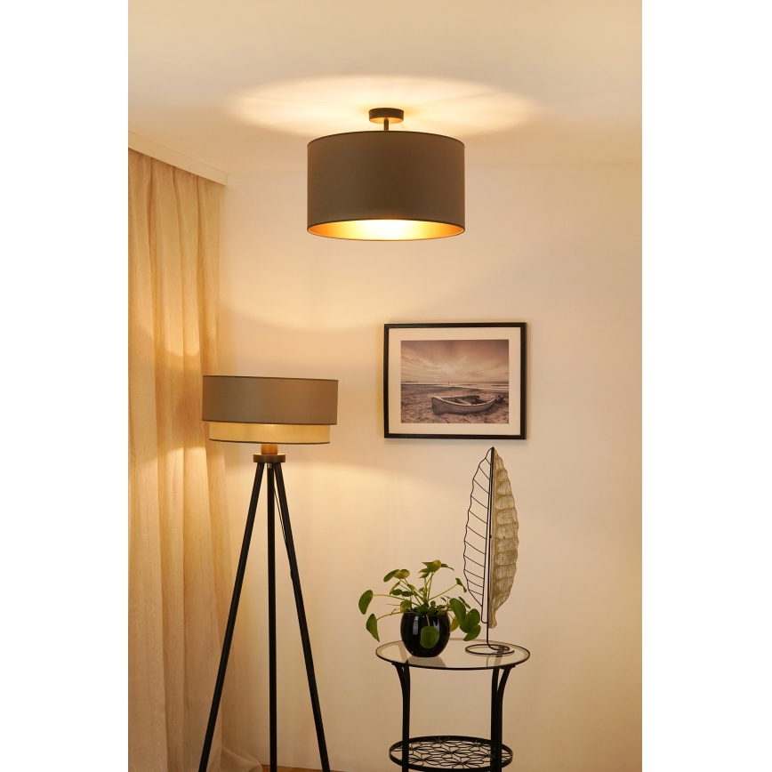 Brilagi - Lampadario a plafone OREGON ROLLER VEGE 1xE27/15W/230V diametro 45 cm grigio