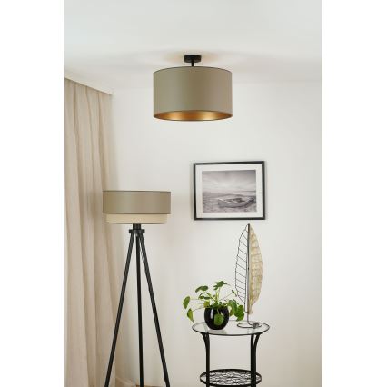 Brilagi - Lampadario a plafone OREGON ROLLER VEGE 1xE27/15W/230V diametro 45 cm grigio