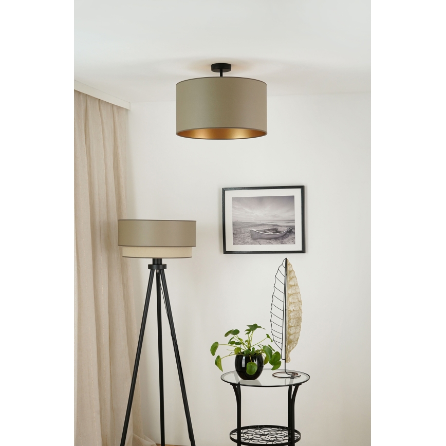 Brilagi - Lampadario a plafone OREGON ROLLER VEGE 1xE27/15W/230V diametro 45 cm grigio