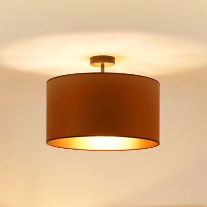Brilagi - Lampadario a plafone OREGON ROLLER VEGE 1xE27/15W/230V diametro 45 cm marrone