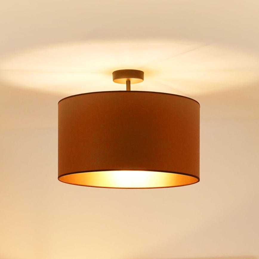 Brilagi - Lampadario a plafone OREGON ROLLER VEGE 1xE27/15W/230V diametro 45 cm marrone