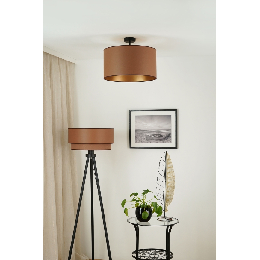 Brilagi - Lampadario a plafone OREGON ROLLER VEGE 1xE27/15W/230V diametro 45 cm marrone
