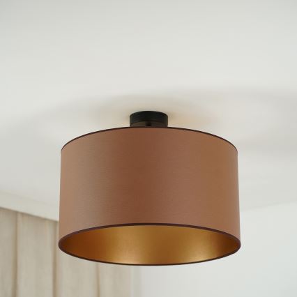 Brilagi - Lampadario a plafone OREGON ROLLER VEGE 1xE27/15W/230V diametro 45 cm marrone