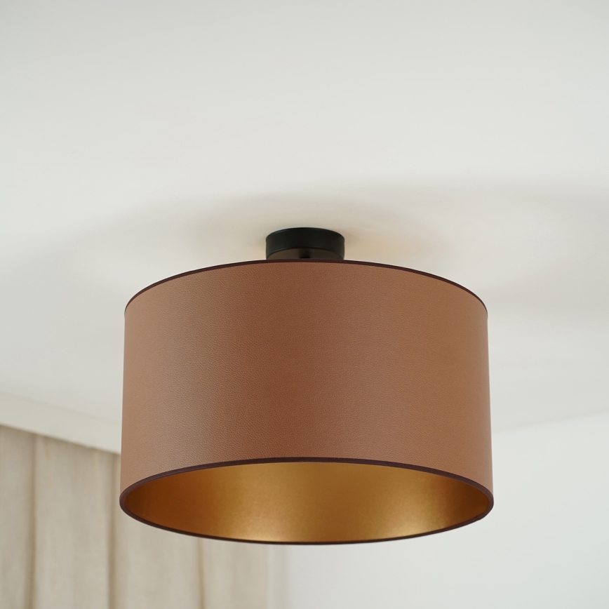 Brilagi - Lampadario a plafone OREGON ROLLER VEGE 1xE27/15W/230V diametro 45 cm marrone