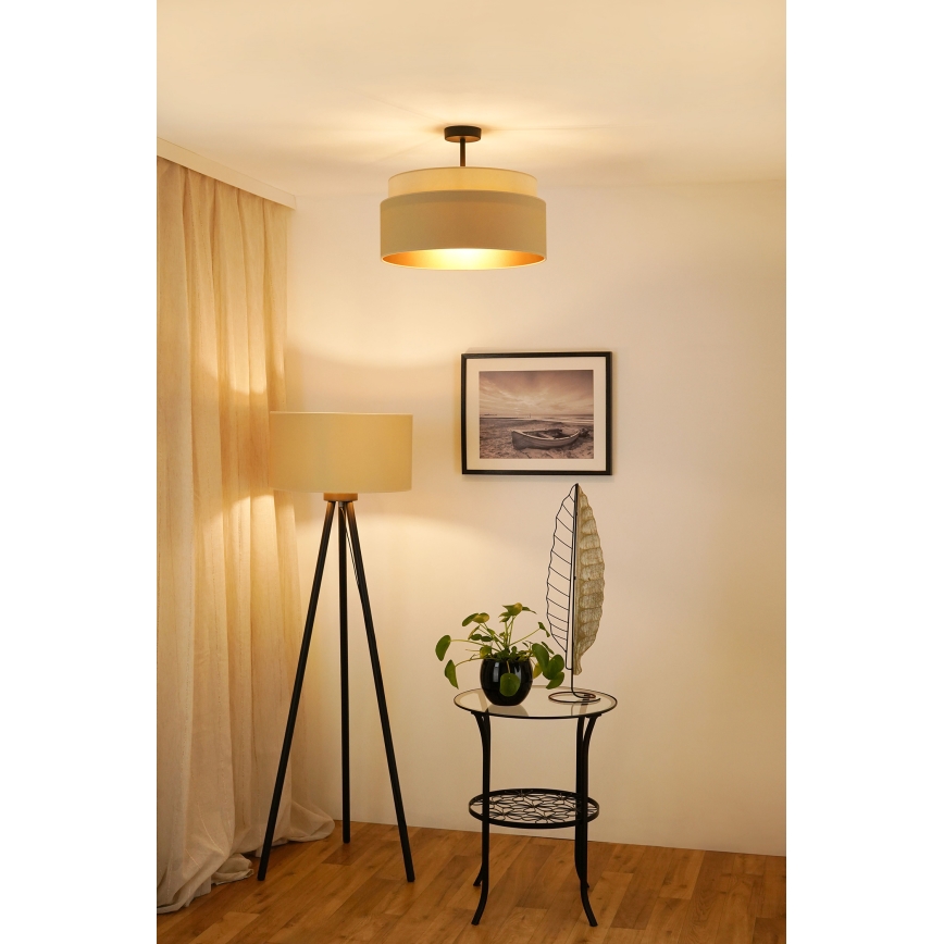 Brilagi - Lampadario a plafone OREGON VEGE 1xE27/15W/230V diametro 45 cm beige