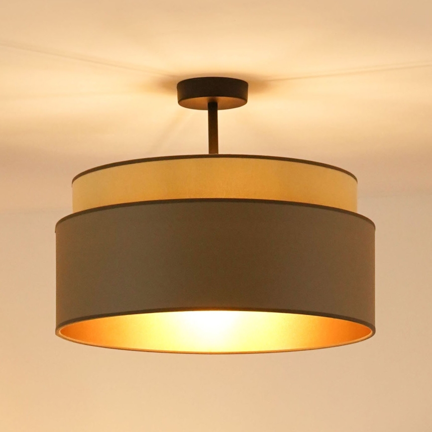 Brilagi - Lampadario a plafone OREGON VEGE 1xE27/15W/230V diametro 45 cm grigio