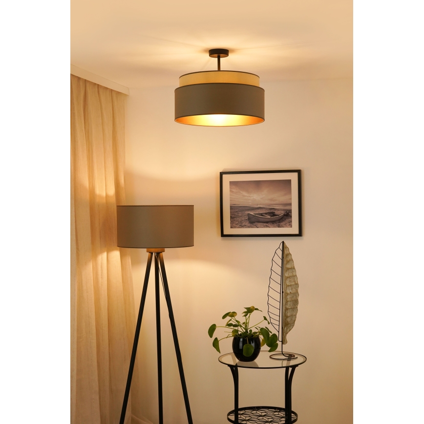 Brilagi - Lampadario a plafone OREGON VEGE 1xE27/15W/230V diametro 45 cm grigio