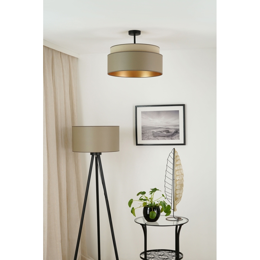 Brilagi - Lampadario a plafone OREGON VEGE 1xE27/15W/230V diametro 45 cm grigio
