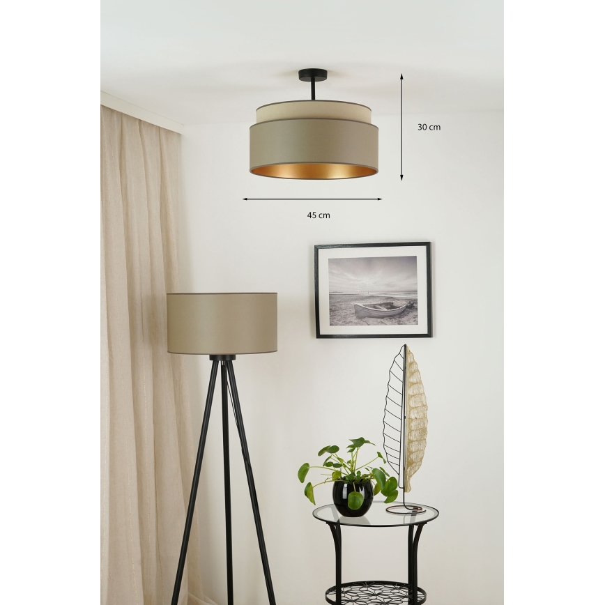 Brilagi - Lampadario a plafone OREGON VEGE 1xE27/15W/230V diametro 45 cm grigio