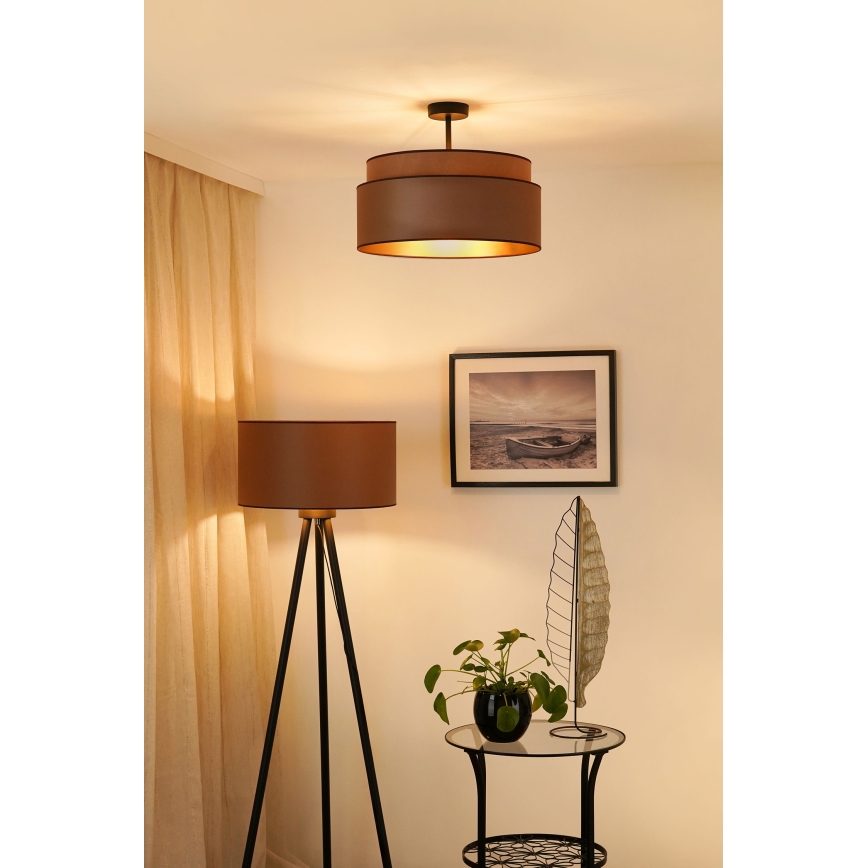 Brilagi - Lampadario a plafone OREGON VEGE 1xE27/15W/230V diametro 45 cm marrone