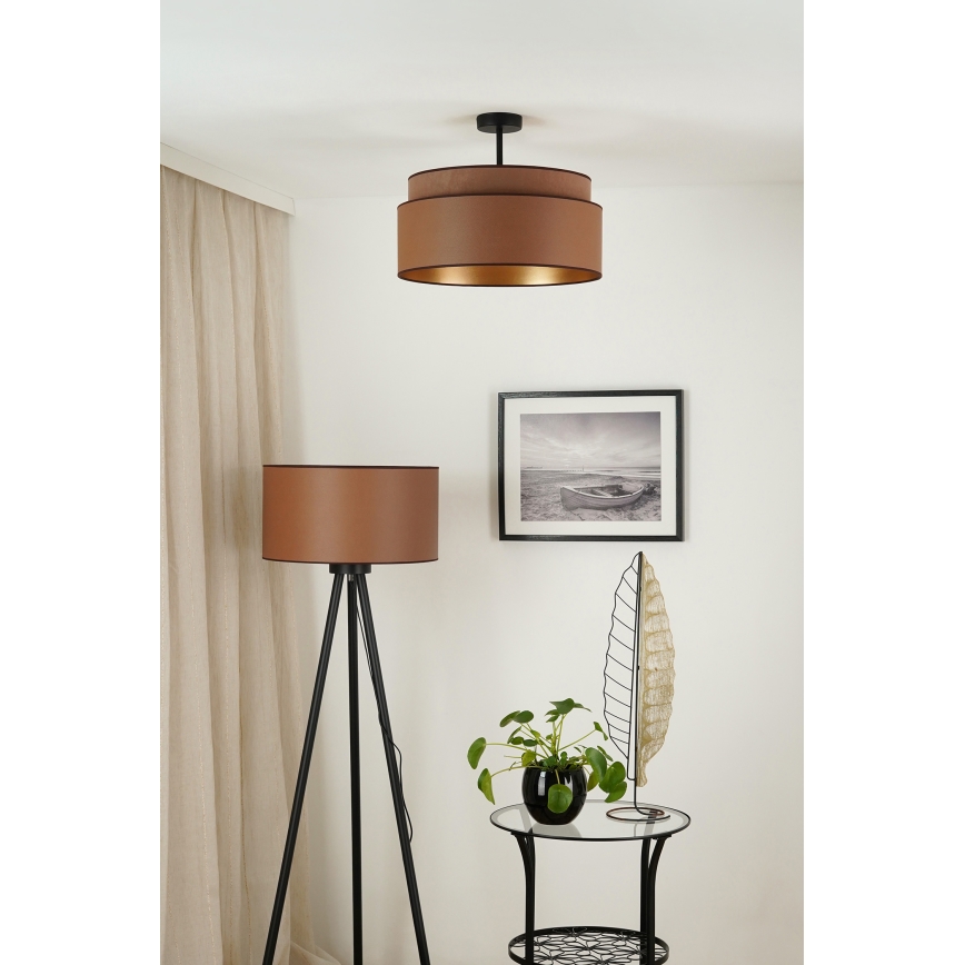 Brilagi - Lampadario a plafone OREGON VEGE 1xE27/15W/230V diametro 45 cm marrone