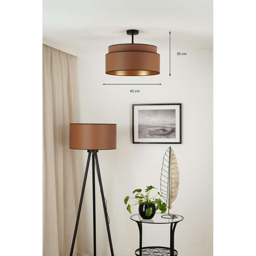 Brilagi - Lampadario a plafone OREGON VEGE 1xE27/15W/230V diametro 45 cm marrone