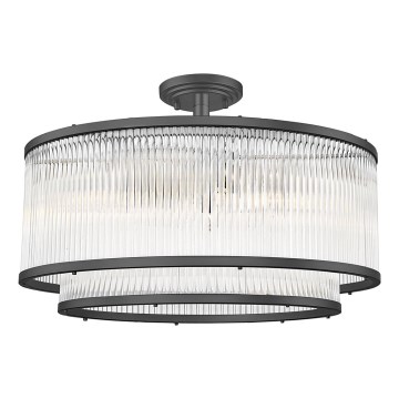 Brilagi - Lampadario a plafone RAMOS 6xE14/60W/230V nero