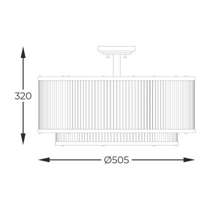 Brilagi - Lampadario a plafone RAMOS 6xE14/60W/230V nero