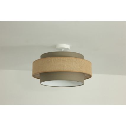Brilagi - Lampadario a plafone RESNA 1xE27/60W/230V Ø 40 cm marrone/beige