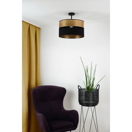 Brilagi - Lampadario a plafone ROYAL 1xE27/15W/230V diametro 40 cm nero/oro