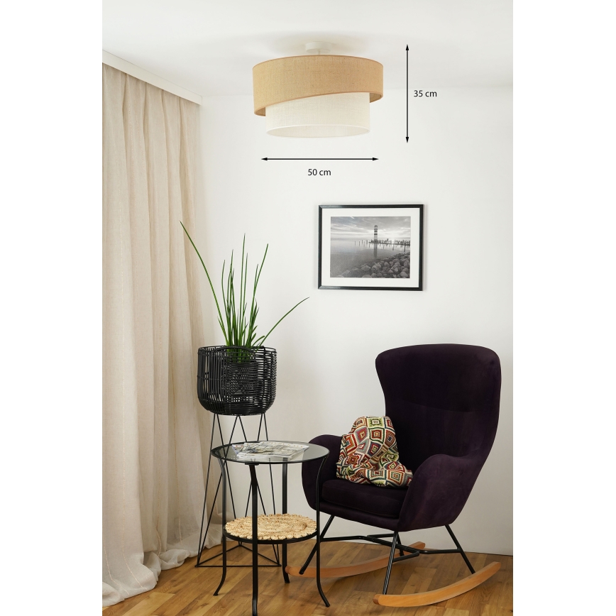 Brilagi - Lampadario a plafone SHINE 1xE27/15W/230V diametro 50 cm beige/color crema