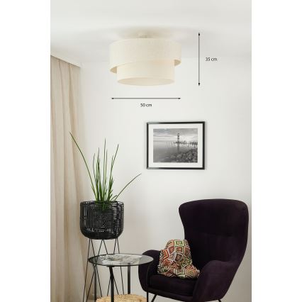 Brilagi - Lampadario a plafone SHINE 1xE27/15W/230V diametro 50 cm color crema