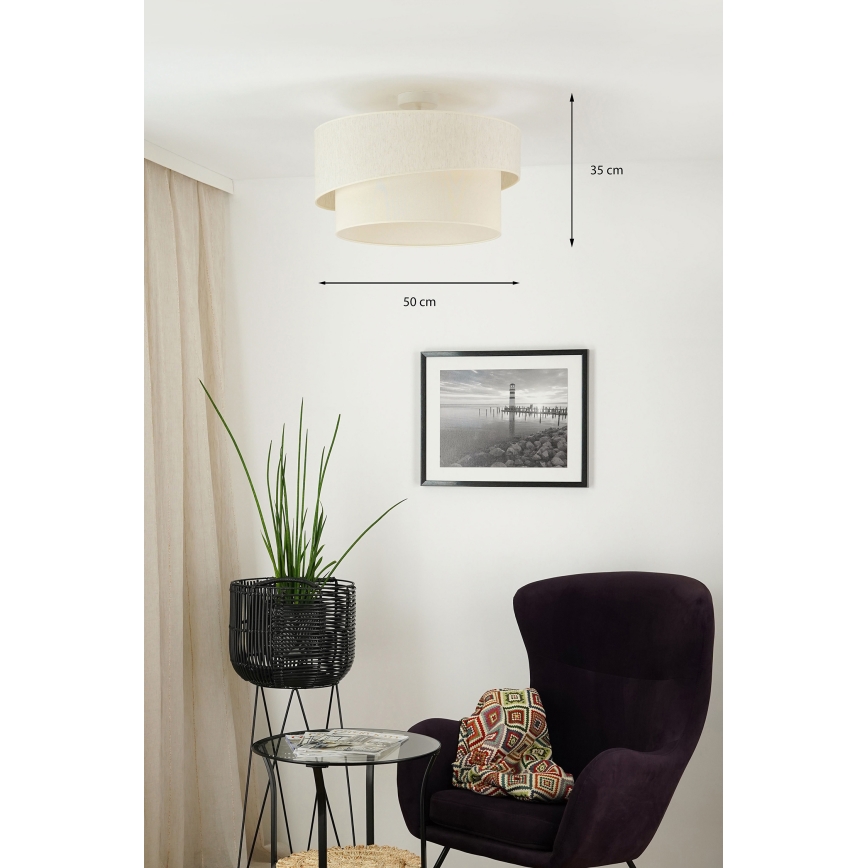 Brilagi - Lampadario a plafone SHINE 1xE27/15W/230V diametro 50 cm color crema