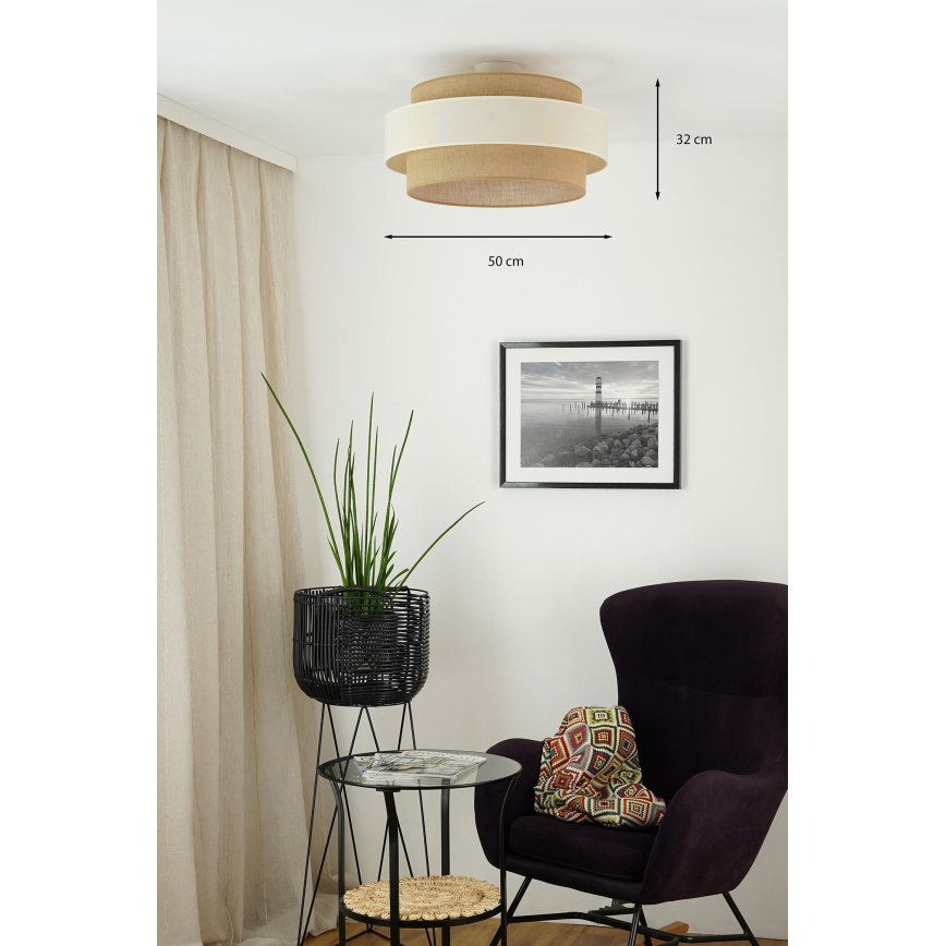 Brilagi - Lampadario a plafone SPACE LIGHT 1xE27/15W/230V diametro 50 cm beige/color crema