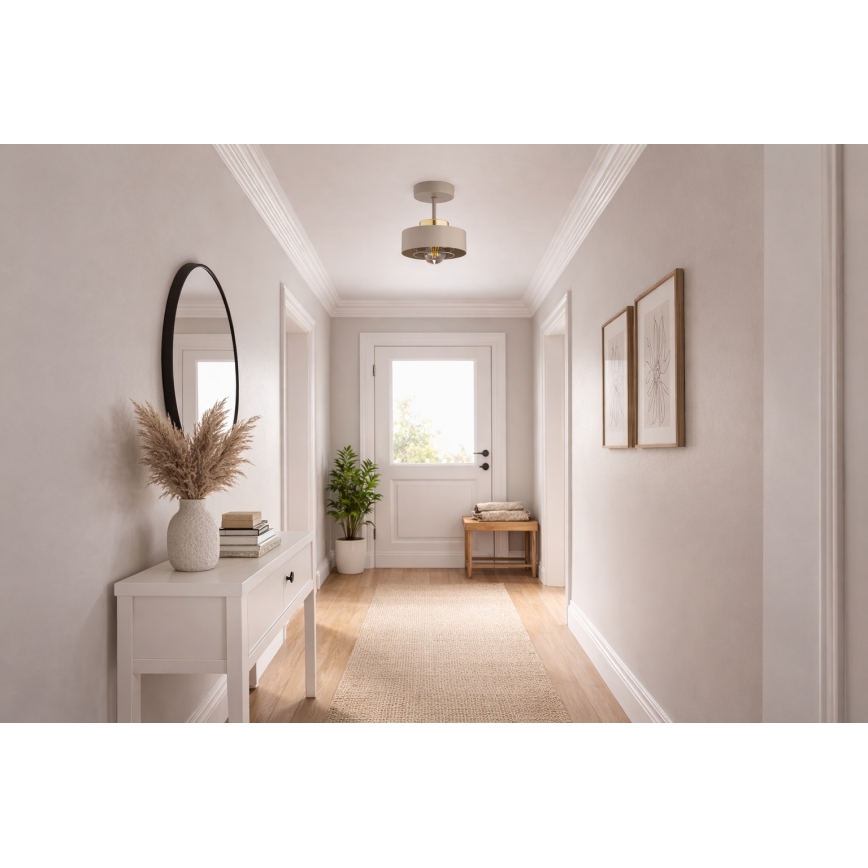 Brilagi - Lampadario a plafone SPRING 1xE27/60W/230V beige/oro