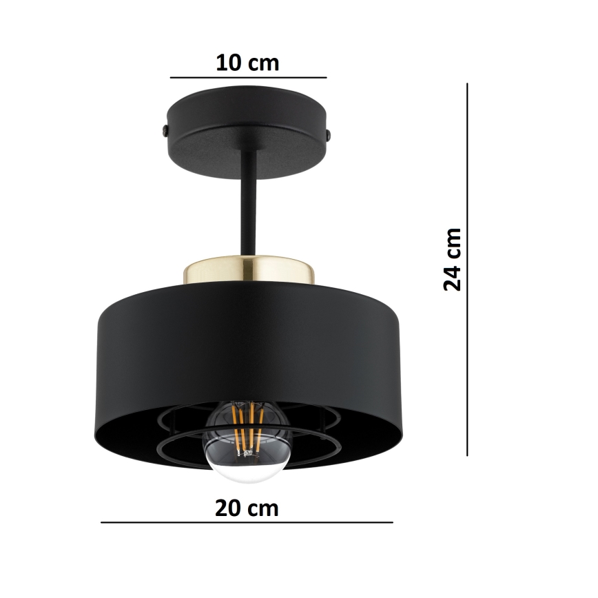 Brilagi - Lampadario a plafone SPRING 1xE27/60W/230V nero/oro