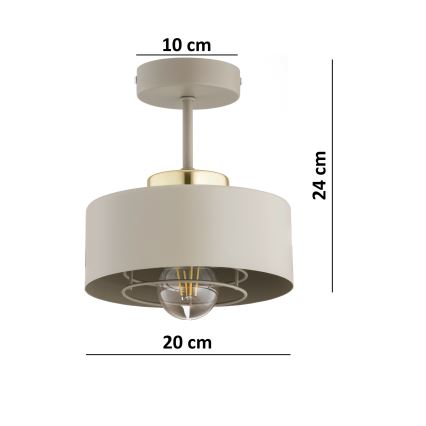 BRILAGI - Lampadario a plafone SPRING 1xE27/60W/230V Ø 20 cm beige/oro