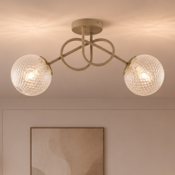 Brilagi - Lampadario a plafone STELLA 2xE27/60W/230V beige/oro