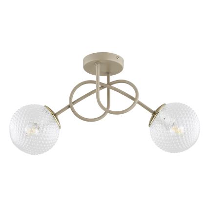 Brilagi - Lampadario a plafone STELLA 2xE27/60W/230V beige/oro