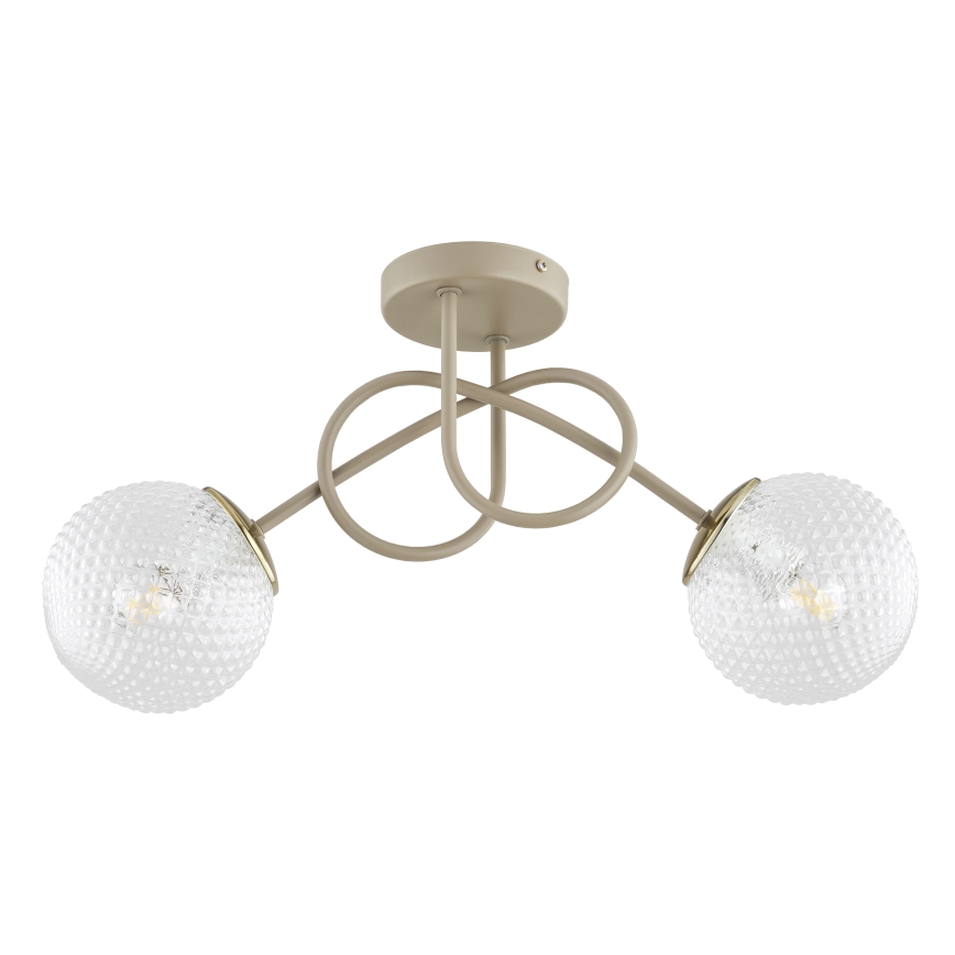 Brilagi - Lampadario a plafone STELLA 2xE27/60W/230V beige/oro