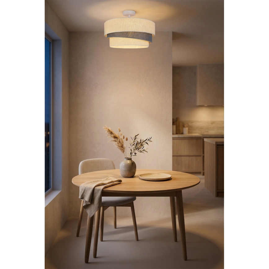 Brilagi - Lampadario a plafone TRIO 1xE27/60W/230V Ø 40 cm crema/grigio