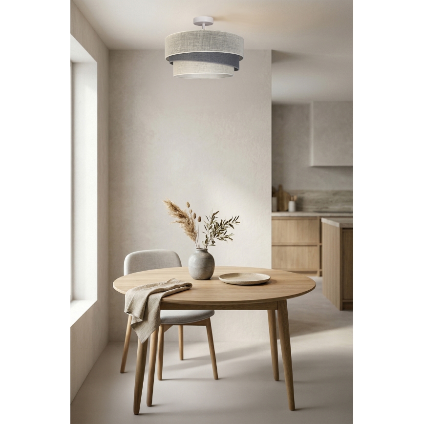 Brilagi - Lampadario a plafone TRIO 1xE27/60W/230V Ø 40 cm crema/grigio