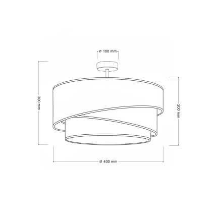 Brilagi - Lampadario a plafone TRIO 1xE27/60W/230V Ø 40 cm crema/grigio
