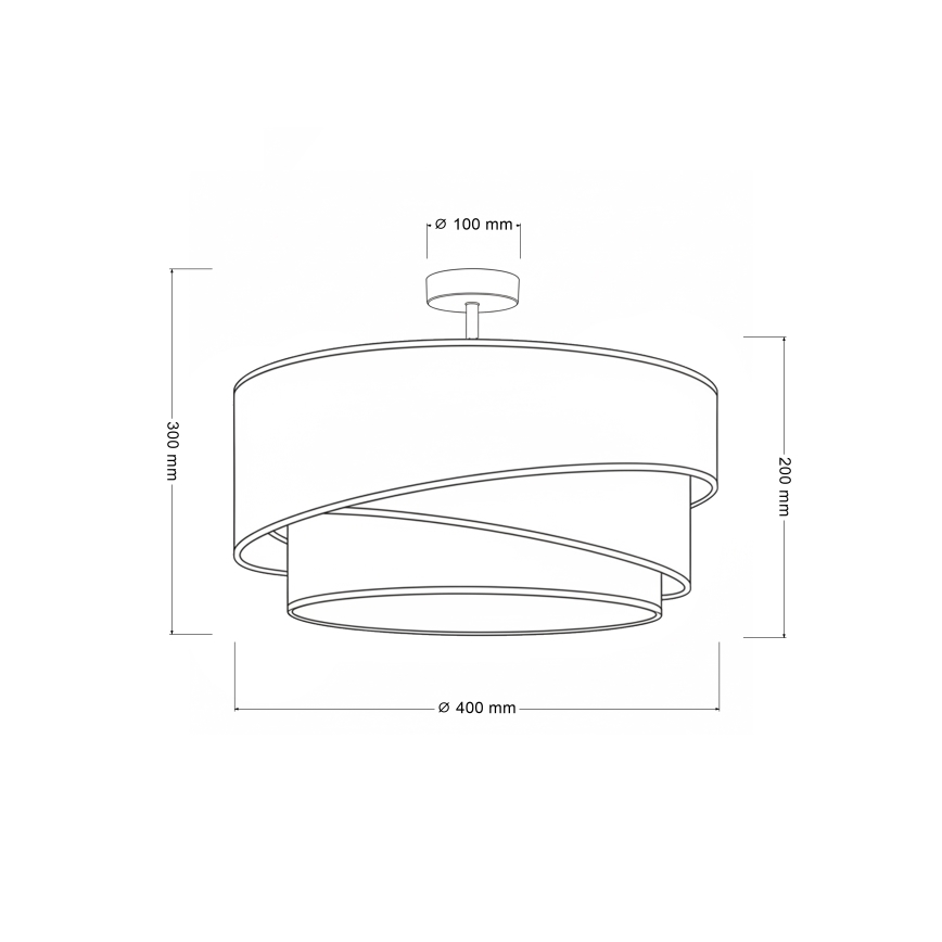 Brilagi - Lampadario a plafone TRIO 1xE27/60W/230V Ø 40 cm crema/grigio