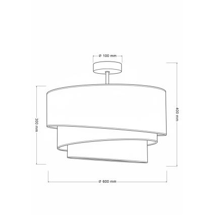 Brilagi - Lampadario a plafone TRIO 3xE27/60W/230V Ø 60 cm marrone/beige/bianco