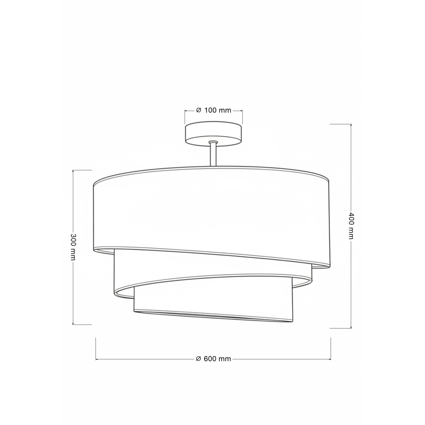 Brilagi - Lampadario a plafone TRIO 3xE27/60W/230V Ø 60 cm marrone/beige/bianco