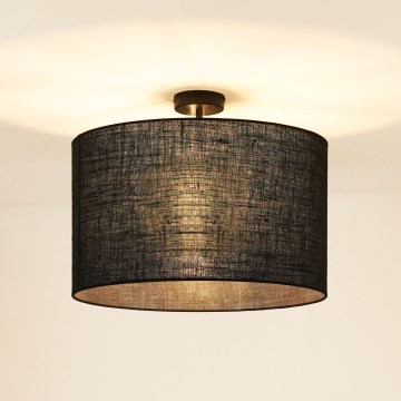 Brilagi - Lampadario a plafone TUBES ROLLER 1xE27/15W/230V diametro 50 cm nero