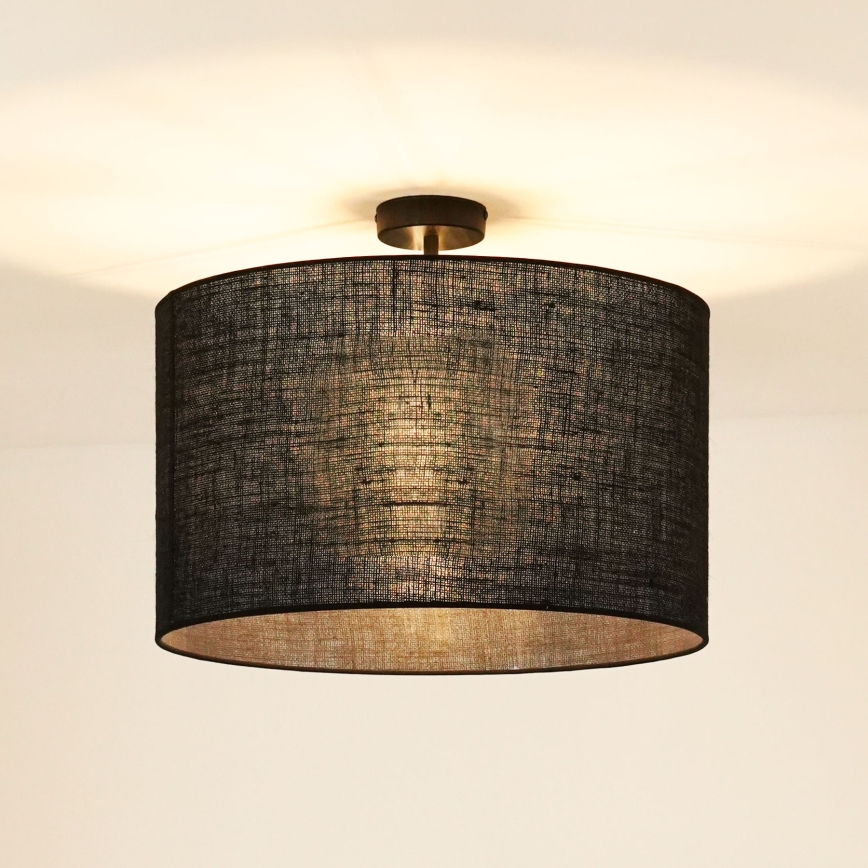 Brilagi - Lampadario a plafone TUBES ROLLER 1xE27/15W/230V diametro 50 cm nero