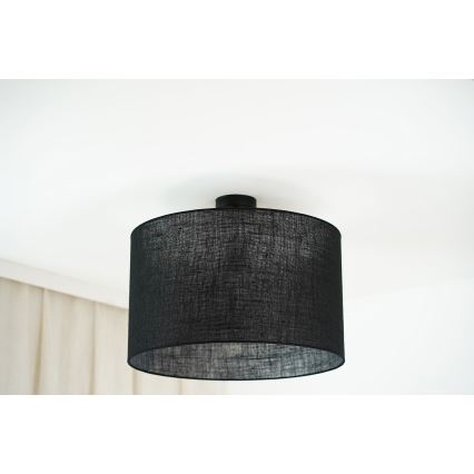 Brilagi - Lampadario a plafone TUBES ROLLER 1xE27/15W/230V diametro 50 cm nero