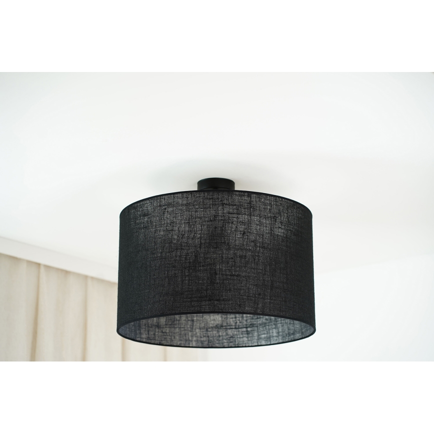 Brilagi - Lampadario a plafone TUBES ROLLER 1xE27/15W/230V diametro 50 cm nero
