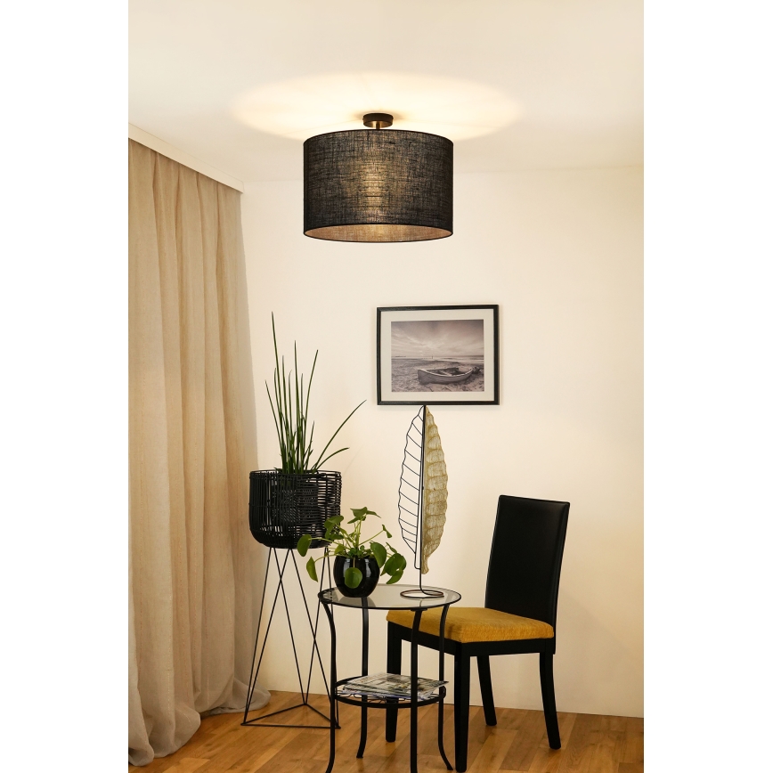 Brilagi - Lampadario a plafone TUBES ROLLER 1xE27/15W/230V diametro 50 cm nero