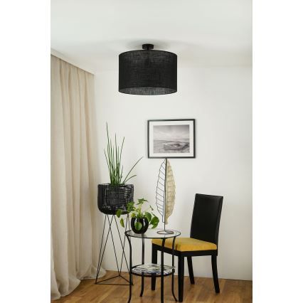 Brilagi - Lampadario a plafone TUBES ROLLER 1xE27/15W/230V diametro 50 cm nero
