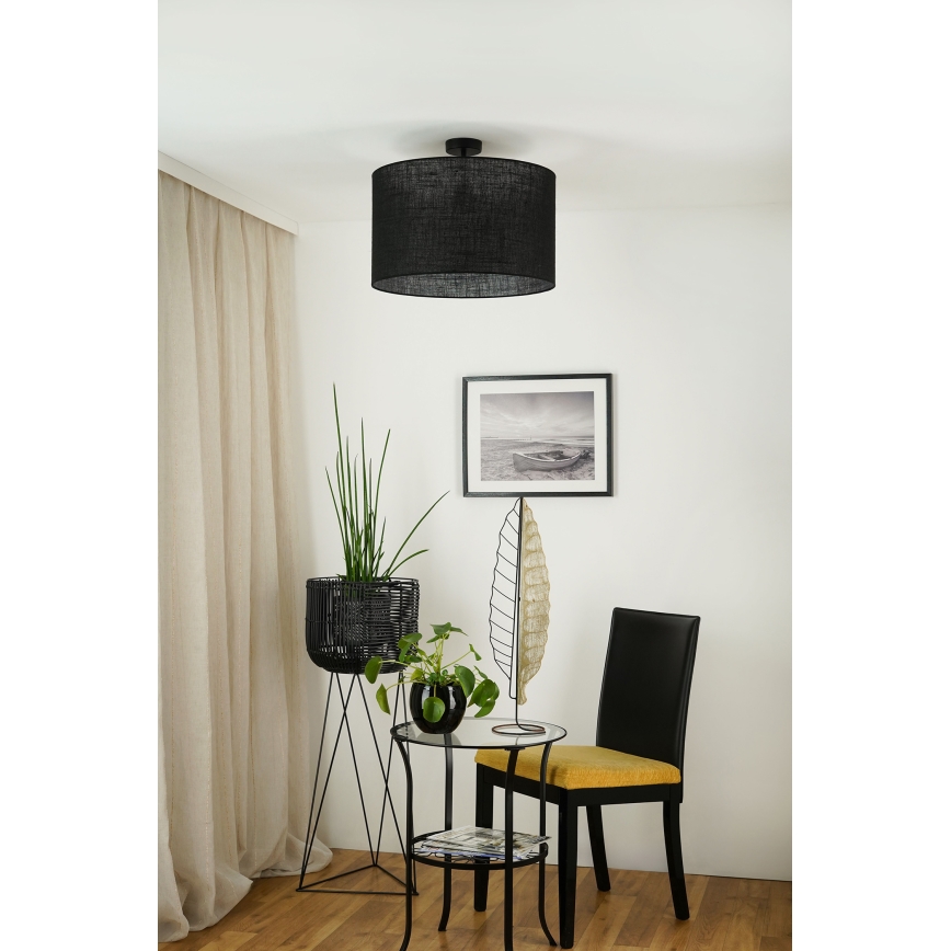 Brilagi - Lampadario a plafone TUBES ROLLER 1xE27/15W/230V diametro 50 cm nero