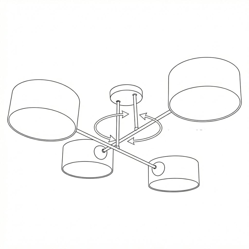 Brilagi - Lampadario a plafone VIRGO 4xE14/40W/230V crema/nero